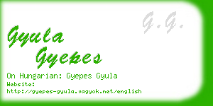 gyula gyepes business card